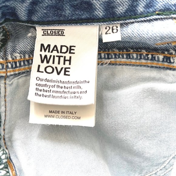 Closed X-Lent Barrel Leg Jeans in Mid Blue Size 26 - Picture 10 of 11